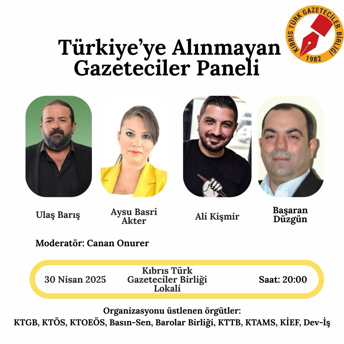“Türkiye’ye Alınmayan Gazeteciler” Paneli